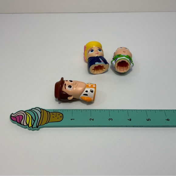 Lot of 3 Disney Pixar Toy Story 4 Finger Puppets Woody Bo Peep Buzz Lightyear - Picture 3 of 3